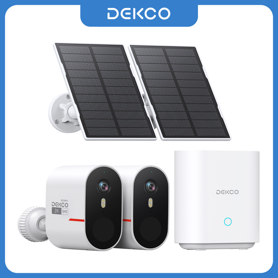 Garden Camera - Dekco 3MP WLAN-Solarkamerasystem 2-Kamera-Set Außen Drahtlose